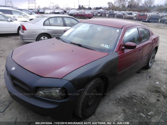 2B3KA43G16H527959 - 2006 DODGE CHARGER SE/SXT RED photo 2