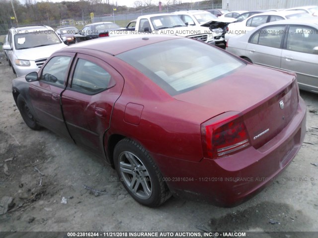 2B3KA43G16H527959 - 2006 DODGE CHARGER SE/SXT RED photo 3