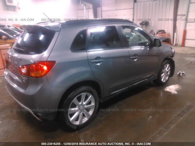 4A4AR4AW0FE031726 - 2015 MITSUBISHI OUTLANDER SPORT SE/GT GRAY photo 4