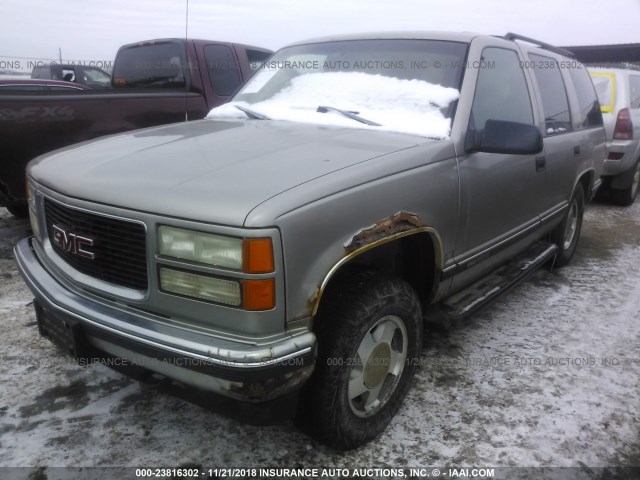 1GKEK13R7XJ726284 - 1999 GMC YUKON GRAY photo 2