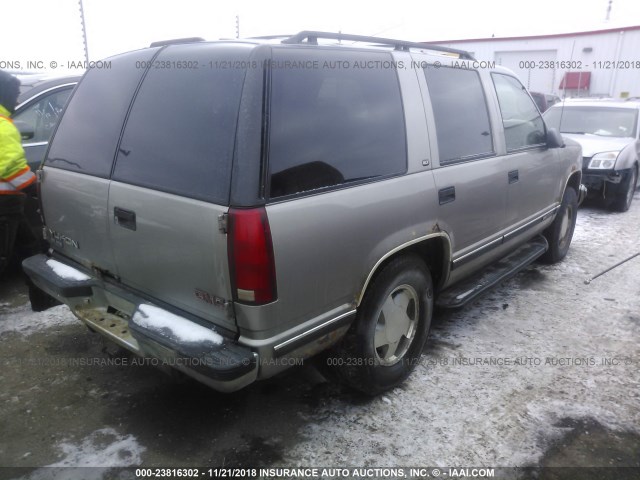 1GKEK13R7XJ726284 - 1999 GMC YUKON GRAY photo 4