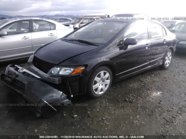 JHMFA15586S004066 - 2006 HONDA CIVIC LX BLACK photo 2