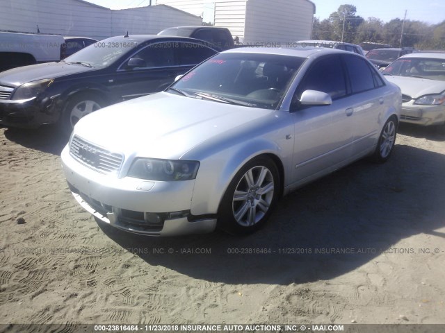 WAULC68E54A218634 - 2004 AUDI A4 1.8T QUATTRO SILVER photo 2