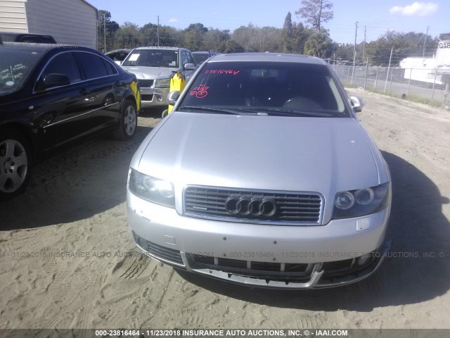 WAULC68E54A218634 - 2004 AUDI A4 1.8T QUATTRO SILVER photo 6