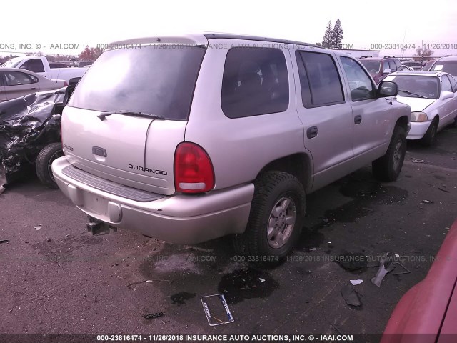 1B4HS38N02F175442 - 2002 DODGE DURANGO SPORT/SXT Champagne photo 4