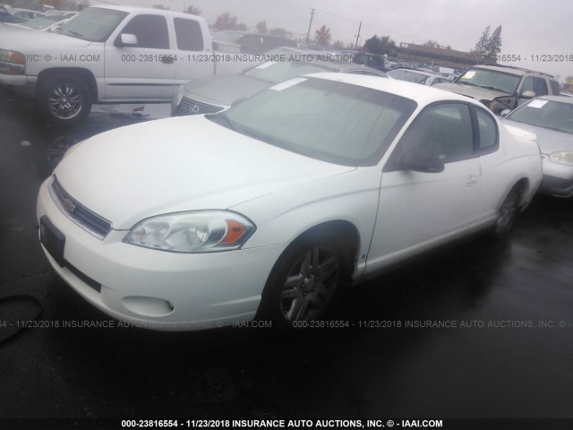 2G1WK151069335021 - 2006 CHEVROLET MONTE CARLO LT WHITE photo 2