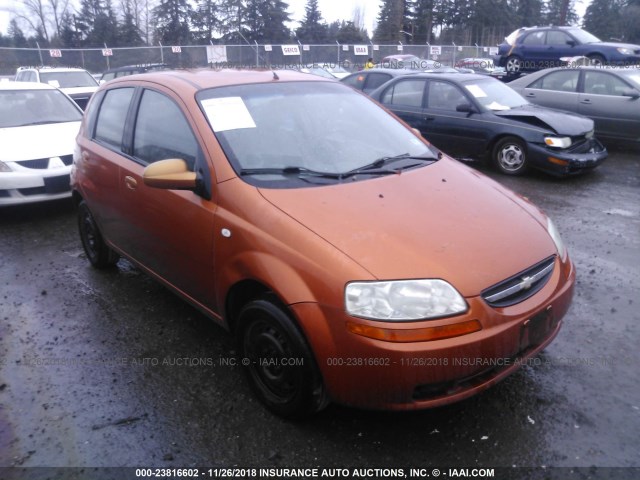 KL1TD66666B517632 - 2006 CHEVROLET AVEO LS ORANGE photo 1