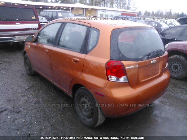 KL1TD66666B517632 - 2006 CHEVROLET AVEO LS ORANGE photo 3