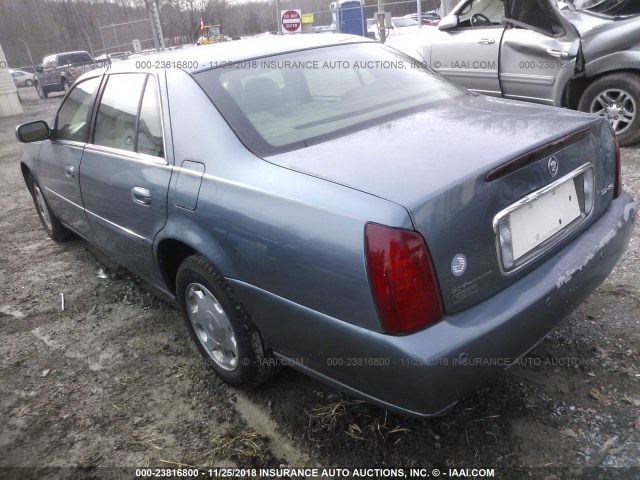 1G6KE54Y6YU199702 - 2000 CADILLAC DEVILLE DHS BLUE photo 3