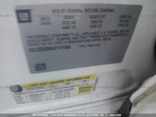 1G1ZE5EB9AF131998 - 2010 CHEVROLET MALIBU LTZ თეთრი ფოტო 9