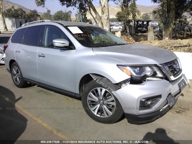 5N1DR2MM2HC657064 - 2017 NISSAN PATHFINDER S/SV/SL/PLATINUM SILVER photo 1