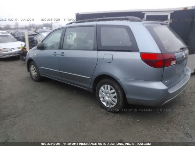 5TDZA23C35S245532 - 2005 TOYOTA SIENNA CE/LE Light Blue photo 3