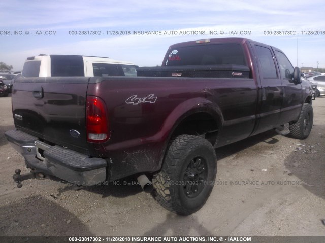 1FTWW31Y47EB11923 - 2007 FORD F350 SRW SUPER DUTY MAROON photo 4