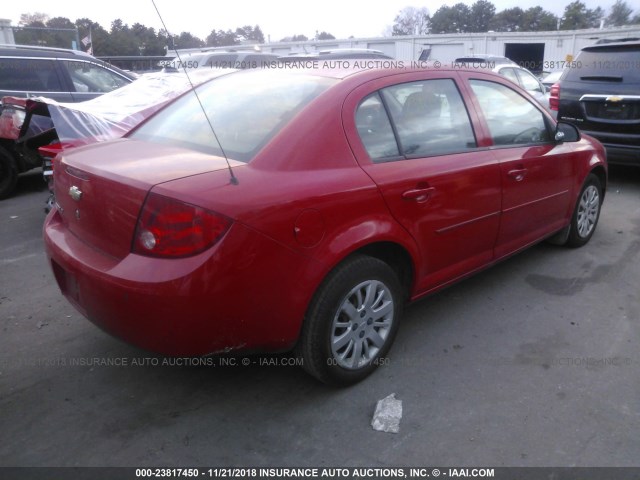 1G1AD5F57A7160872 - 2010 CHEVROLET COBALT 1LT RED photo 4