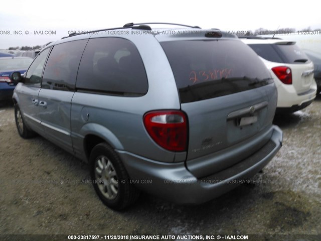 2C4GP54L62R738373 - 2002 CHRYSLER TOWN & COUNTRY LXI BLUE photo 3