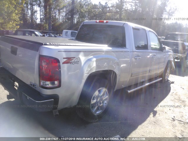 3GTP2WE71CG252924 - 2012 GMC SIERRA K1500 SLT SILVER photo 4