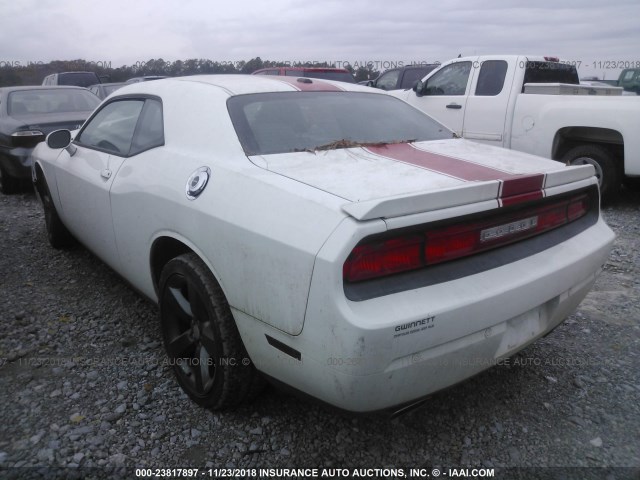 2C3CDYAGXEH162169 - 2014 DODGE CHALLENGER SXT WHITE photo 3