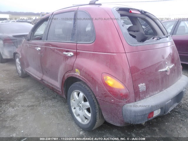 3C8FY58B72T201369 - 2002 CHRYSLER PT CRUISER TOURING BURGUNDY photo 3