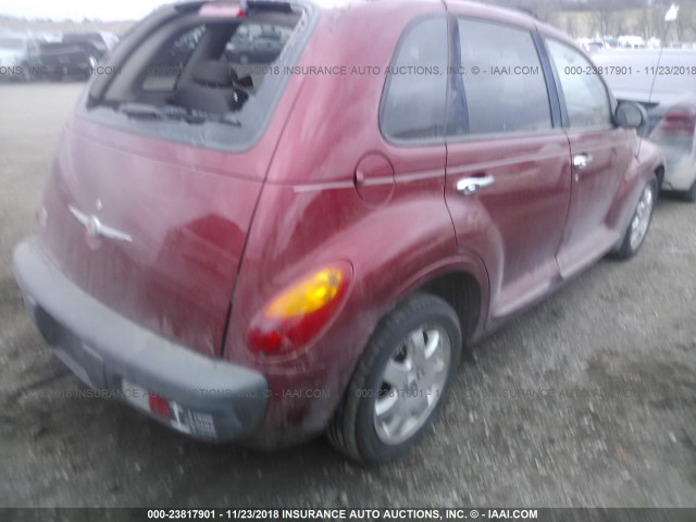 3C8FY58B72T201369 - 2002 CHRYSLER PT CRUISER TOURING BURGUNDY photo 4