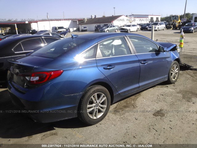 5NPE24AA9HH526933 - 2017 HYUNDAI SONATA ECO BLUE photo 4