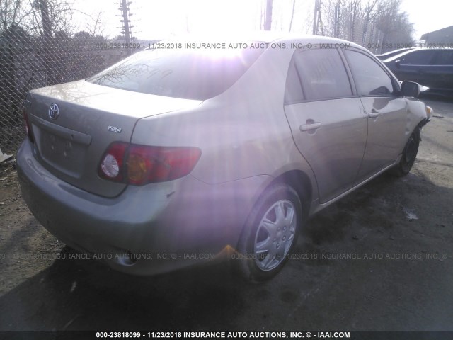 1NXBU40E99Z004176 - 2009 TOYOTA COROLLA S/LE/XLE GOLD photo 4