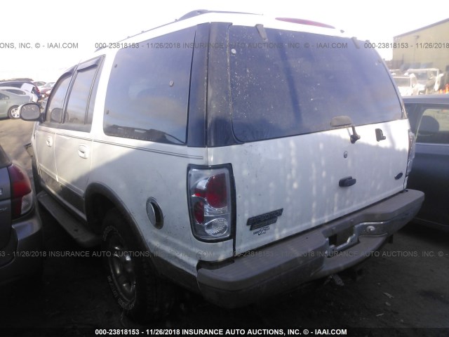 1FMPU18L8YLC22797 - 2000 FORD EXPEDITION EDDIE BAUER WHITE photo 3