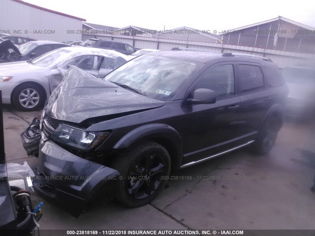 3C4PDCGG6JT369456 - 2018 DODGE JOURNEY BLACK photo 2