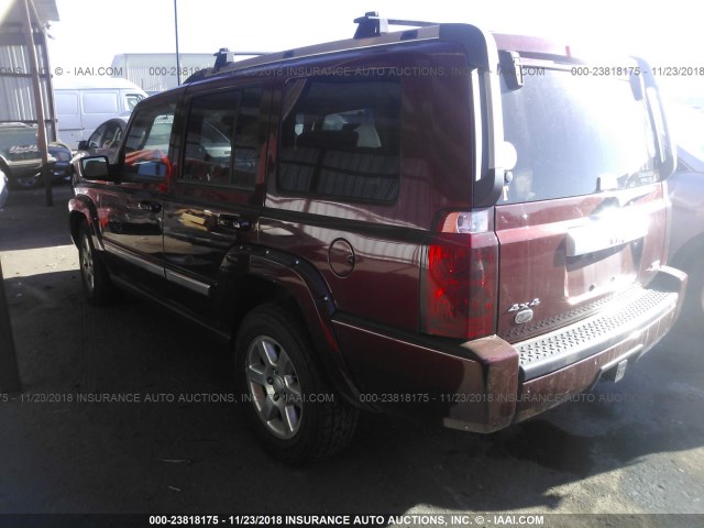 1J8HG68257C503516 - 2007 JEEP COMMANDER OVERLAND RED photo 3