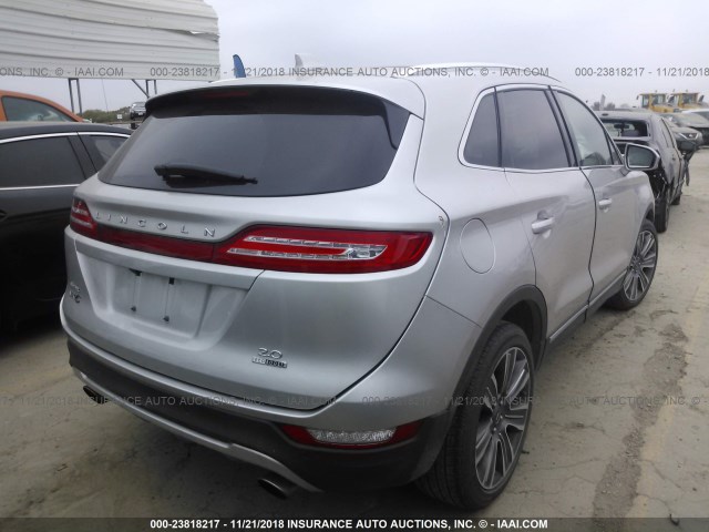 5LMCJ3B90FUJ40910 - 2015 LINCOLN MKC BLACK LABEL Արծաթագույն լուսանկար 4