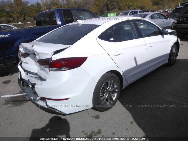 5NPD84LF4JH365853 - 2018 HYUNDAI ELANTRA SEL/VALUE/LIMITED WHITE photo 4