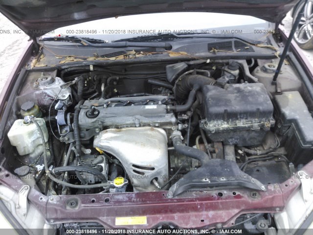 4T1BE32K13U132428 - 2003 TOYOTA CAMRY LE/XLE/SE MAROON photo 10