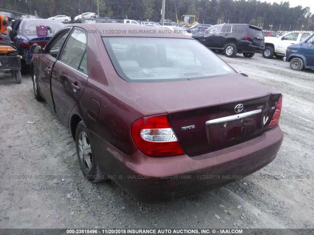 4T1BE32K13U132428 - 2003 TOYOTA CAMRY LE/XLE/SE MAROON photo 3