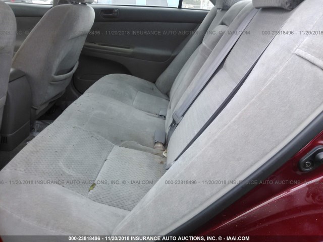 4T1BE32K13U132428 - 2003 TOYOTA CAMRY LE/XLE/SE MAROON photo 8