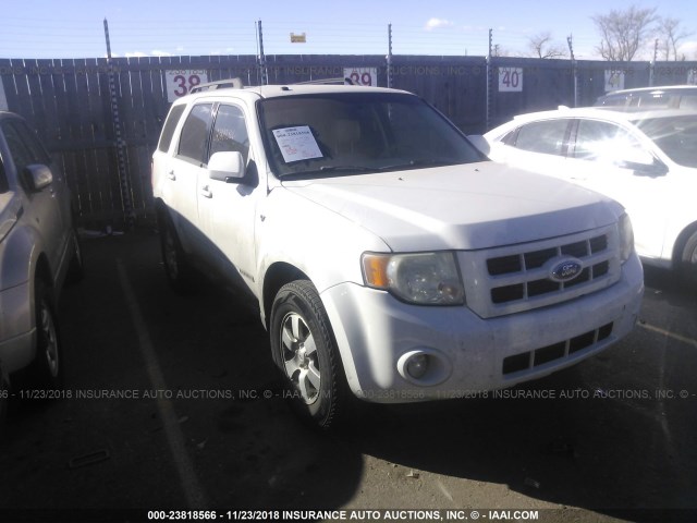 1FMCU94188KA62492 - 2008 FORD ESCAPE LIMITED WHITE photo 1