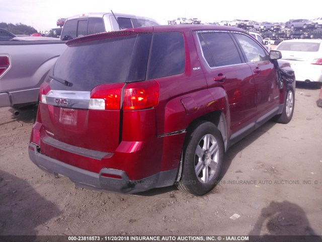 2GKALMEK3E6297894 - 2014 GMC TERRAIN SLE RED photo 4