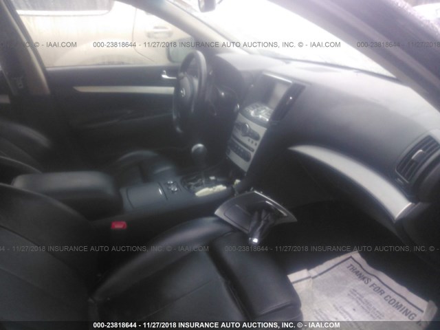 JNKCV61F89M357502 - 2009 INFINITI G37 BLACK photo 5