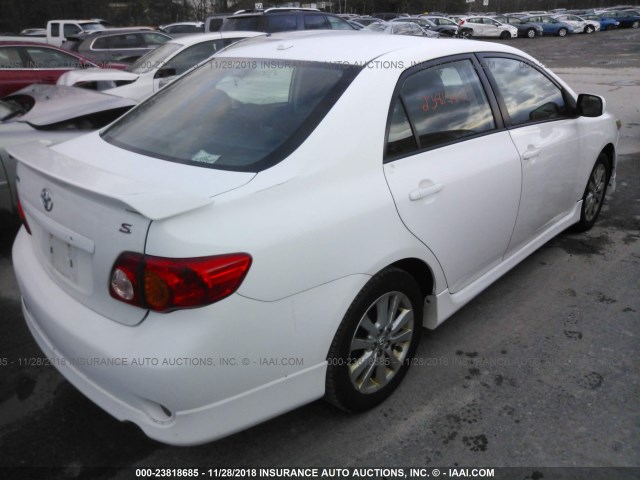 2T1BU40E19C102880 - 2009 TOYOTA COROLLA S/LE/XLE WHITE photo 4