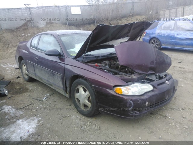 2G1WW12E149447111 - 2004 CHEVROLET MONTE CARLO LS BURGUNDY photo 1