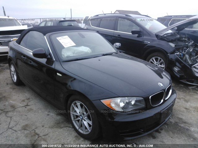 WBAUL7C52BVM79839 - 2011 BMW 128 I BLACK photo 1