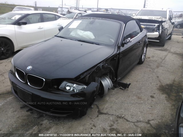 WBAUL7C52BVM79839 - 2011 BMW 128 I BLACK photo 2