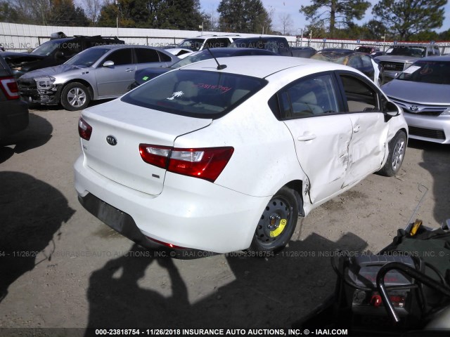 KNADM4A37G6576548 - 2016 KIA RIO LX WHITE photo 4