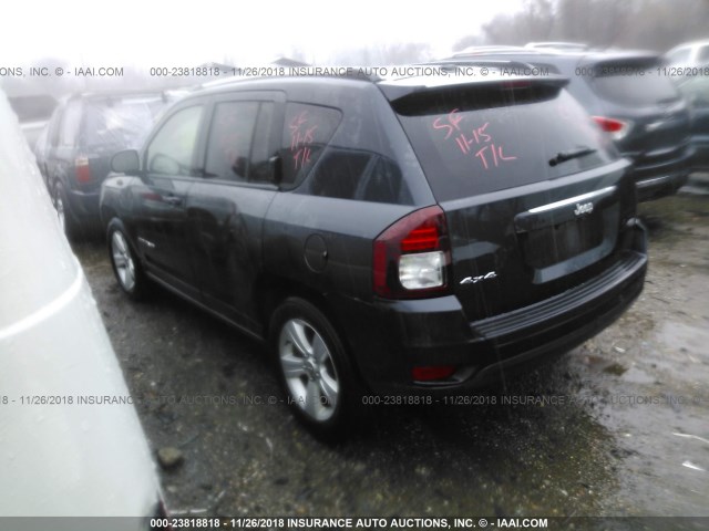 1C4NJDEB2ED784444 - 2014 JEEP COMPASS LATITUDE BLACK photo 3