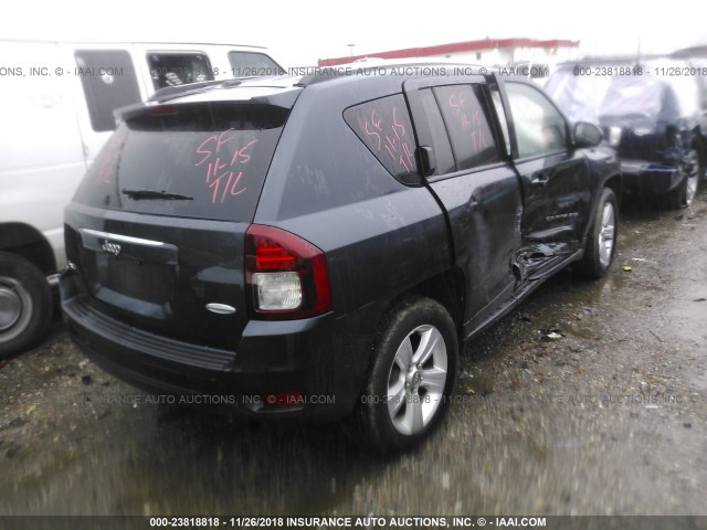 1C4NJDEB2ED784444 - 2014 JEEP COMPASS LATITUDE BLACK photo 4