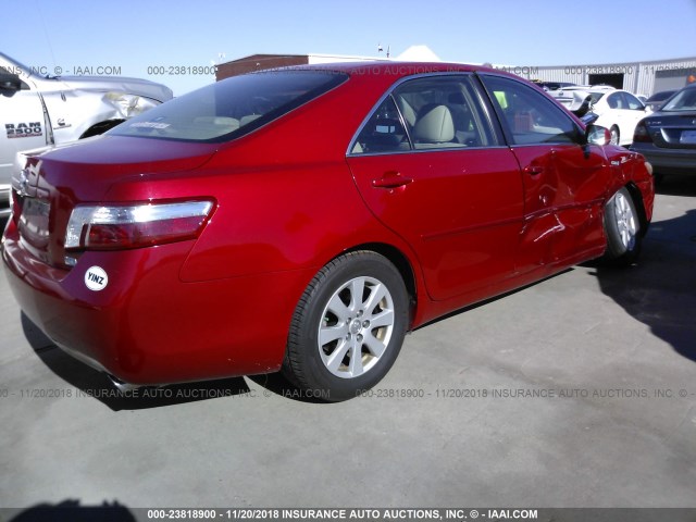 4T1BB46K47U013397 - 2007 TOYOTA CAMRY NEW GENERAT HYBRID RED photo 4