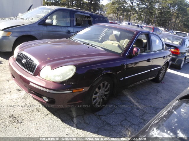 KMHWF35H33A908168 - 2003 HYUNDAI SONATA GLS/LX RED photo 2