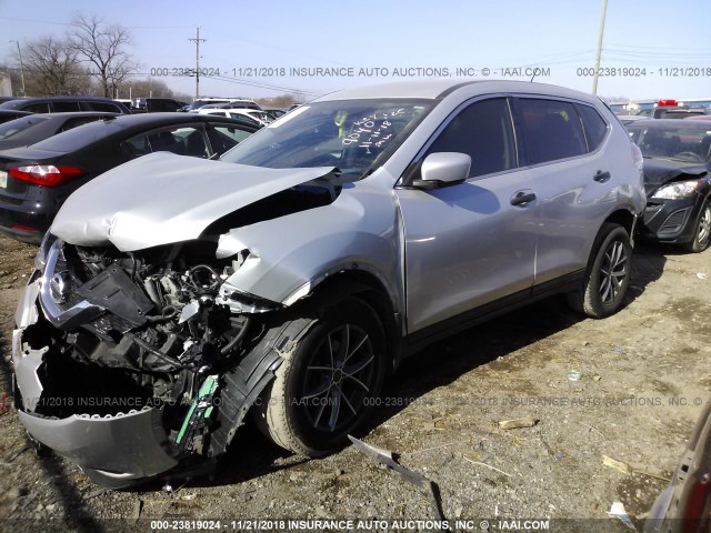 5N1AT2MV2GC799040 - 2016 NISSAN ROGUE S/SL/SV SILVER photo 2