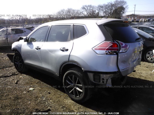 5N1AT2MV2GC799040 - 2016 NISSAN ROGUE S/SL/SV SILVER photo 3