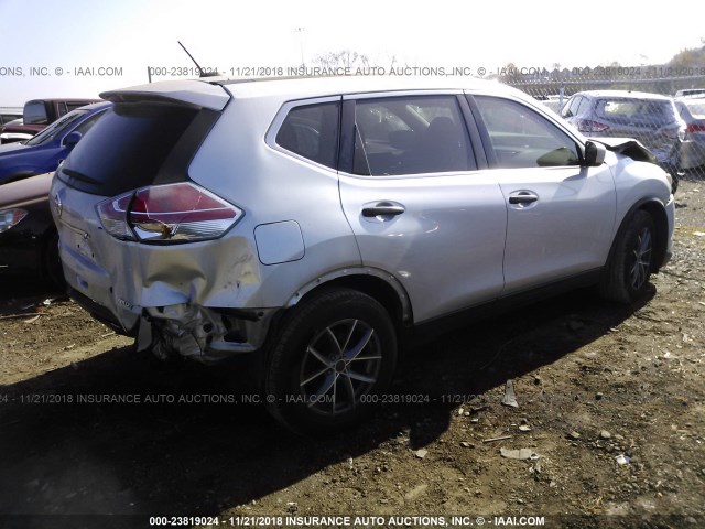 5N1AT2MV2GC799040 - 2016 NISSAN ROGUE S/SL/SV SILVER photo 4