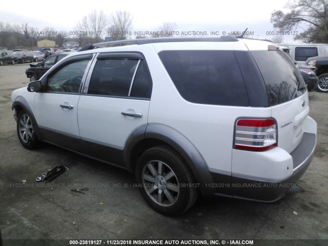 1FMDK02W78GA09869 - 2008 FORD TAURUS X SEL WHITE photo 3