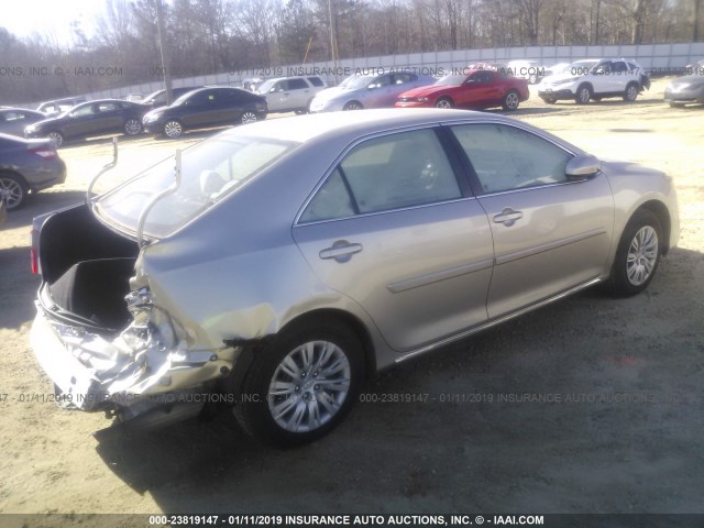4T1BF1FK2EU437015 - 2014 TOYOTA CAMRY L/SE/LE/XLE 金色 照片 4